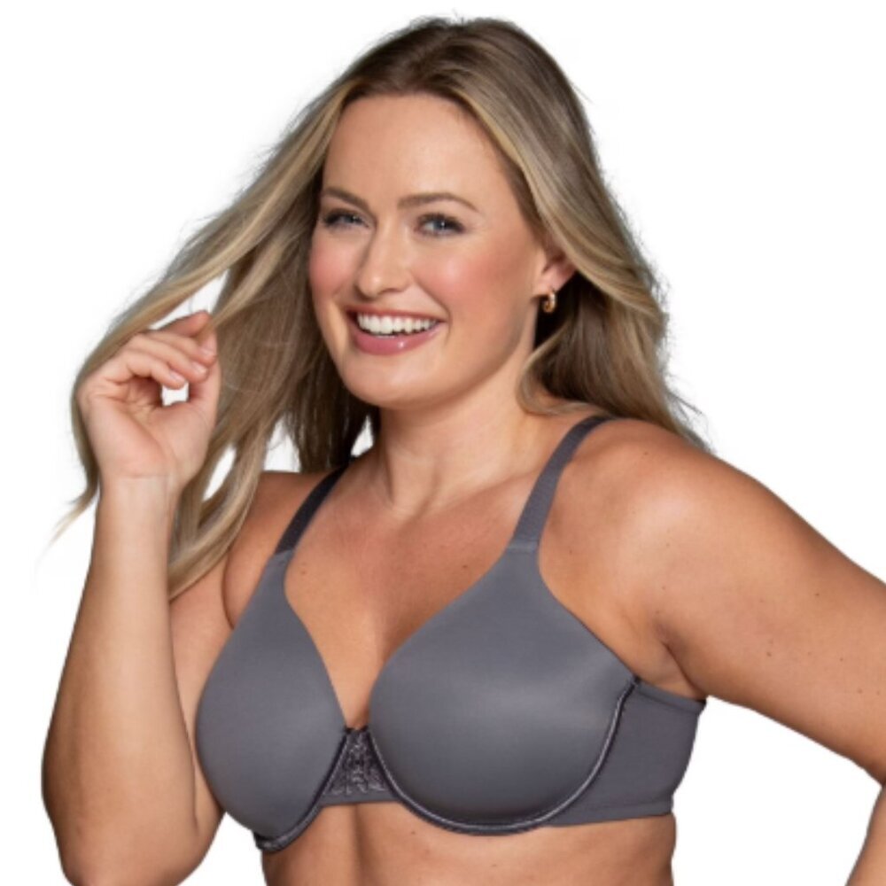Vanity Fair 76380  Underwire Bra 40DD Lightly Lined Full Coverage Steel Violet